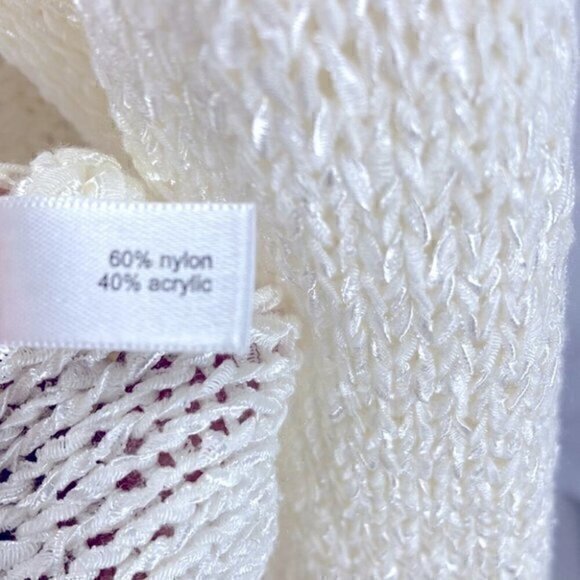 The Limited Sweater Womens Size Medium Ivory Oversized Open Knit Pull Over - Picture 8 of 9
